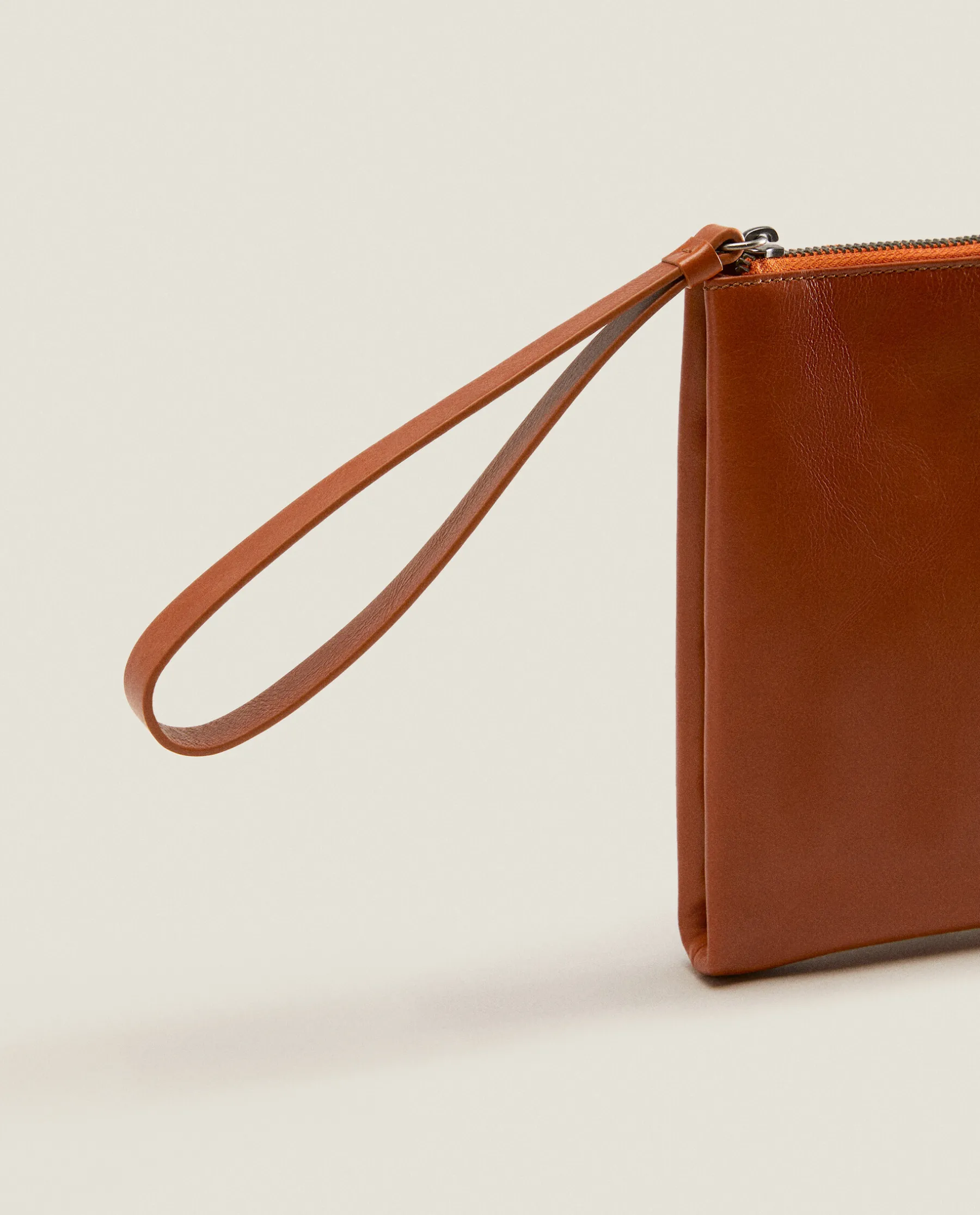 ZARA Home Leather Clutch Bag