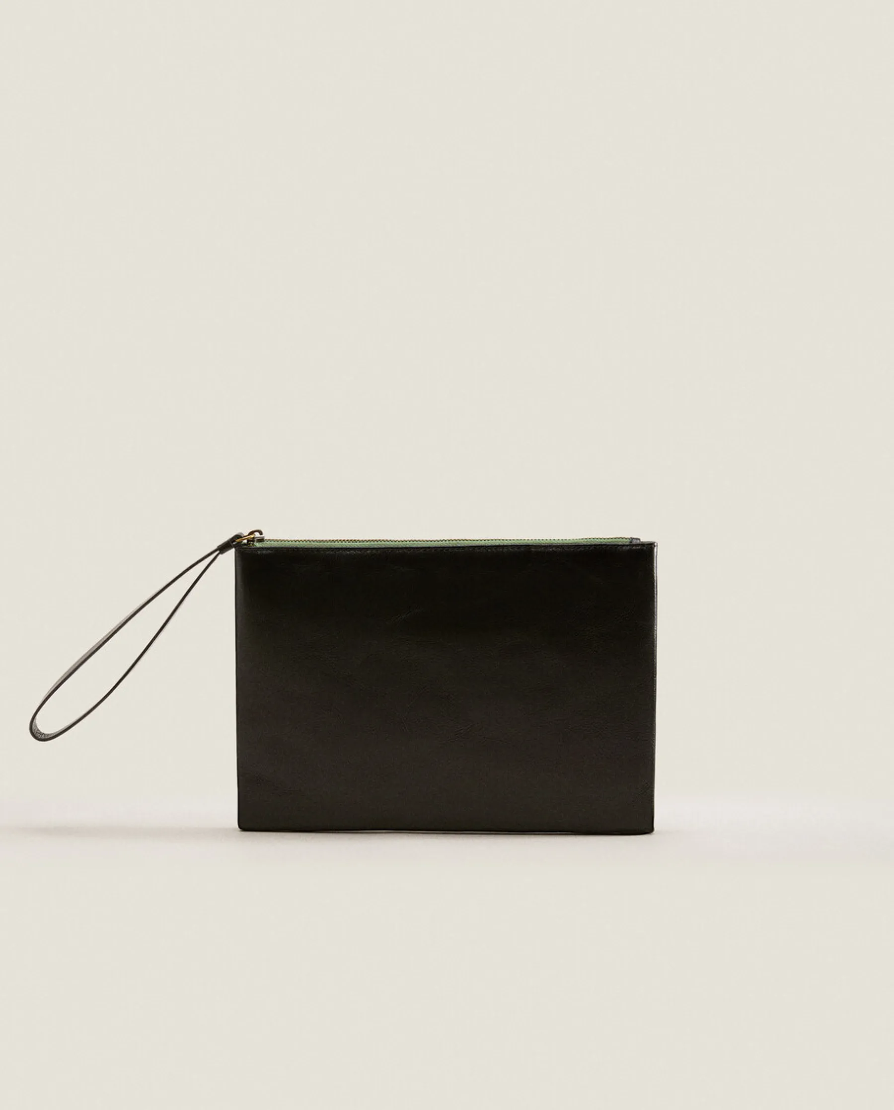 ZARA Home Leather Clutch Bag