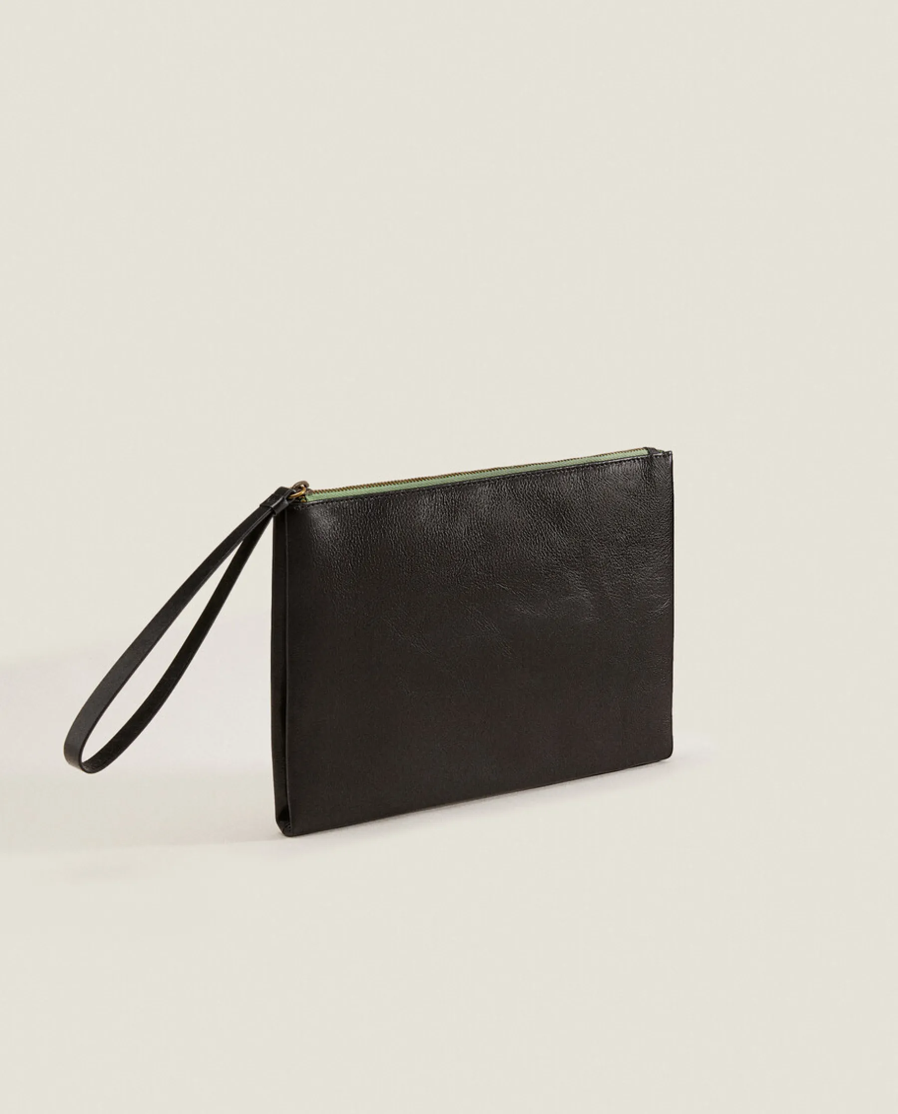 ZARA Home Leather Clutch Bag