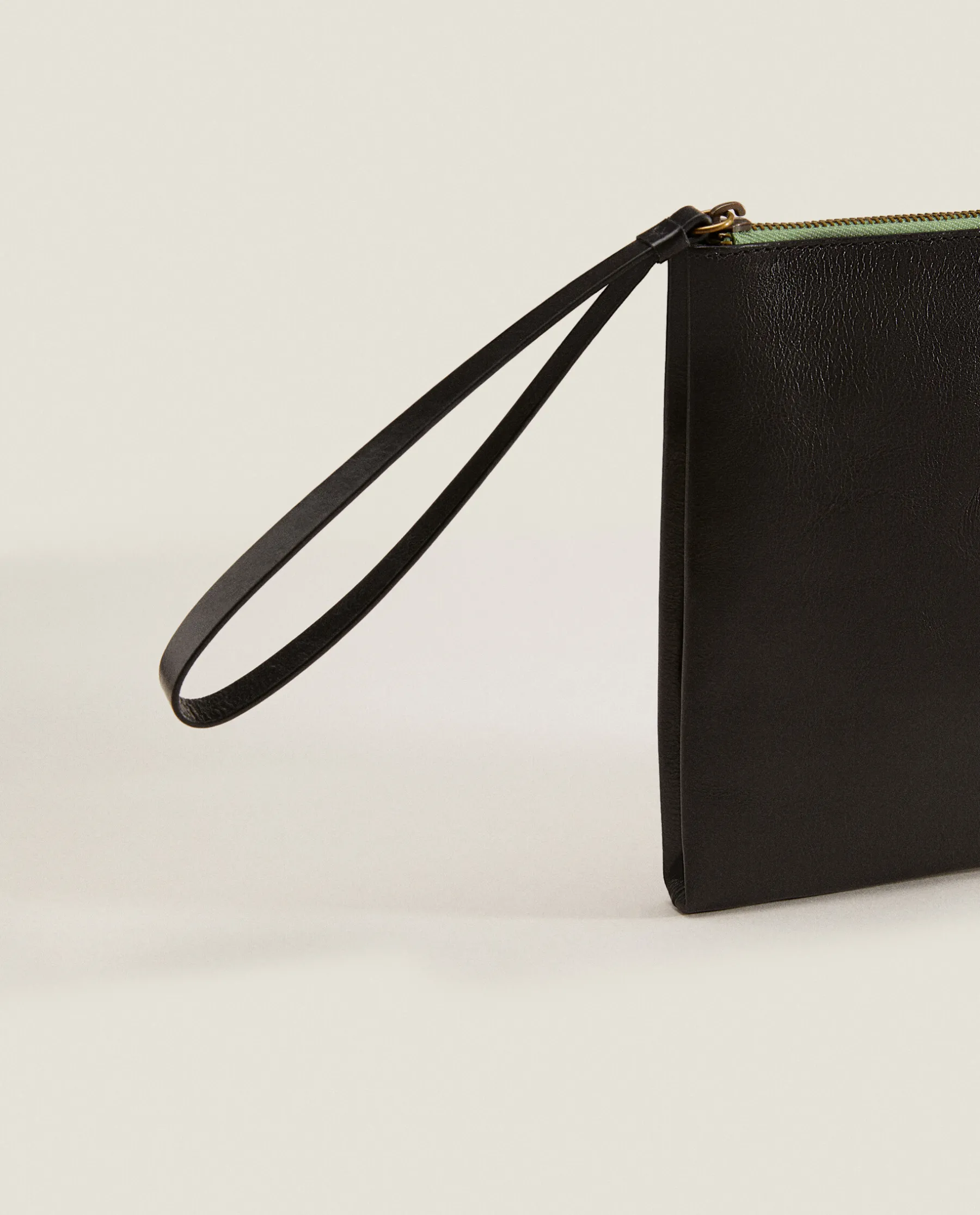 ZARA Home Leather Clutch Bag