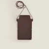 ZARA Home Leather Mobile Phone Case With Backstitching Detail