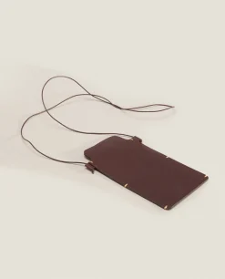 ZARA Home Leather Mobile Phone Case With Backstitching Detail