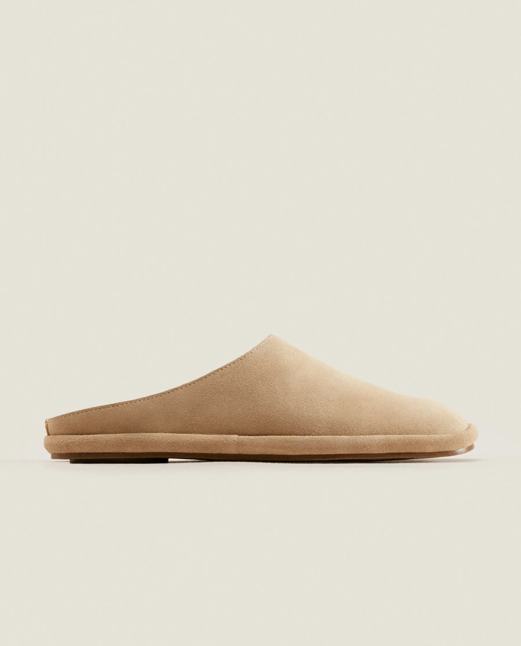 ZARA Home Leather Mule Slippers