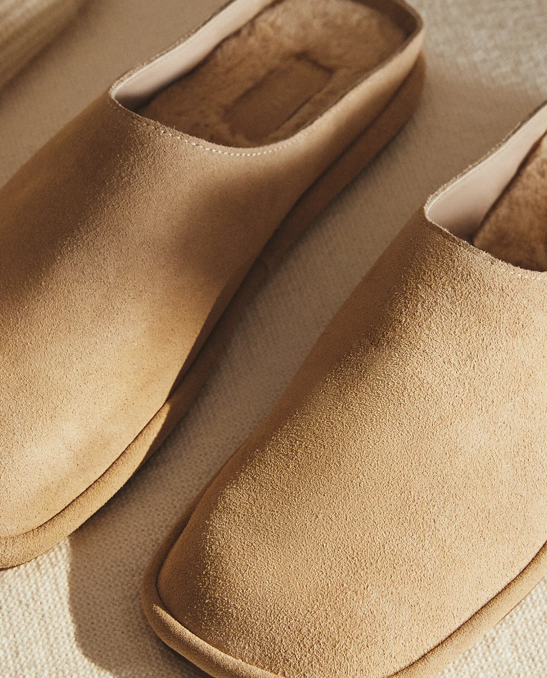 ZARA Home Leather Mule Slippers