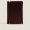 ZARA Home Leather Passport Cover With Topstitching Detail