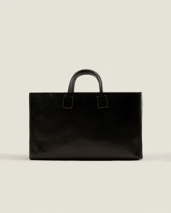 ZARA Home Leather Tote Bag