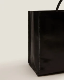 ZARA Home Leather Tote Bag