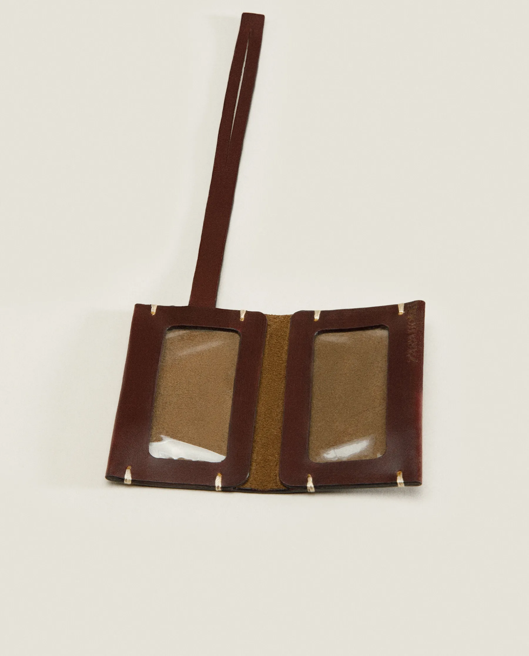 ZARA Home Leather Travel Label