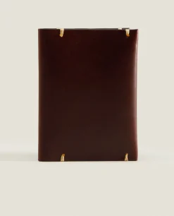 ZARA Home Leather Wallet With Topstiching Detail