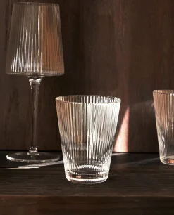 ZARA Home Lined Design Glass Tumbler