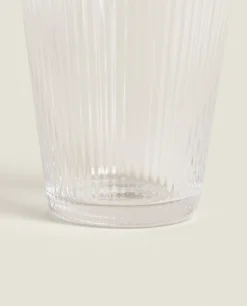 ZARA Home Lined Design Glass Tumbler