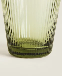 ZARA Home Lined Design Glass Tumbler