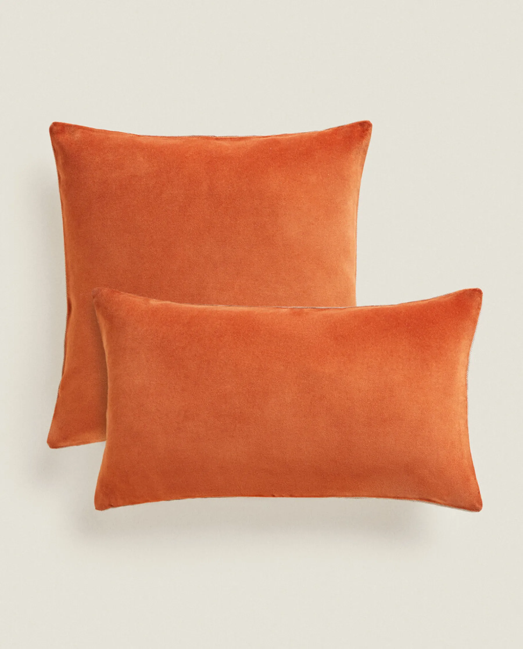 ZARA Home Linen And Velvet Throw Pillow Cover