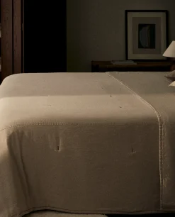 ZARA Home Linen Cotton Quilt