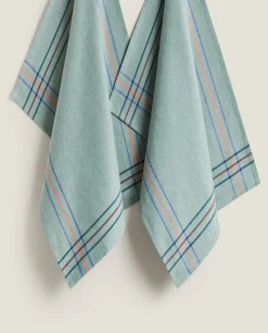 ZARA Home Linen Kitchen Towel (Pack Of 2)