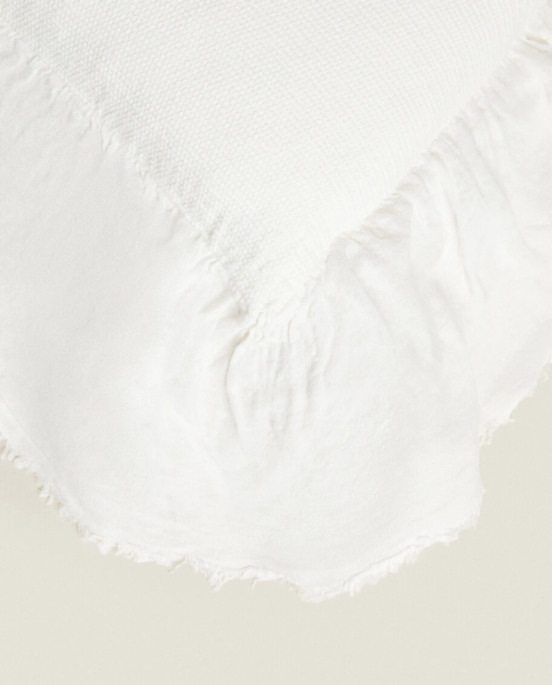 ZARA Home Linen Ruffle Throw Pillow Cover