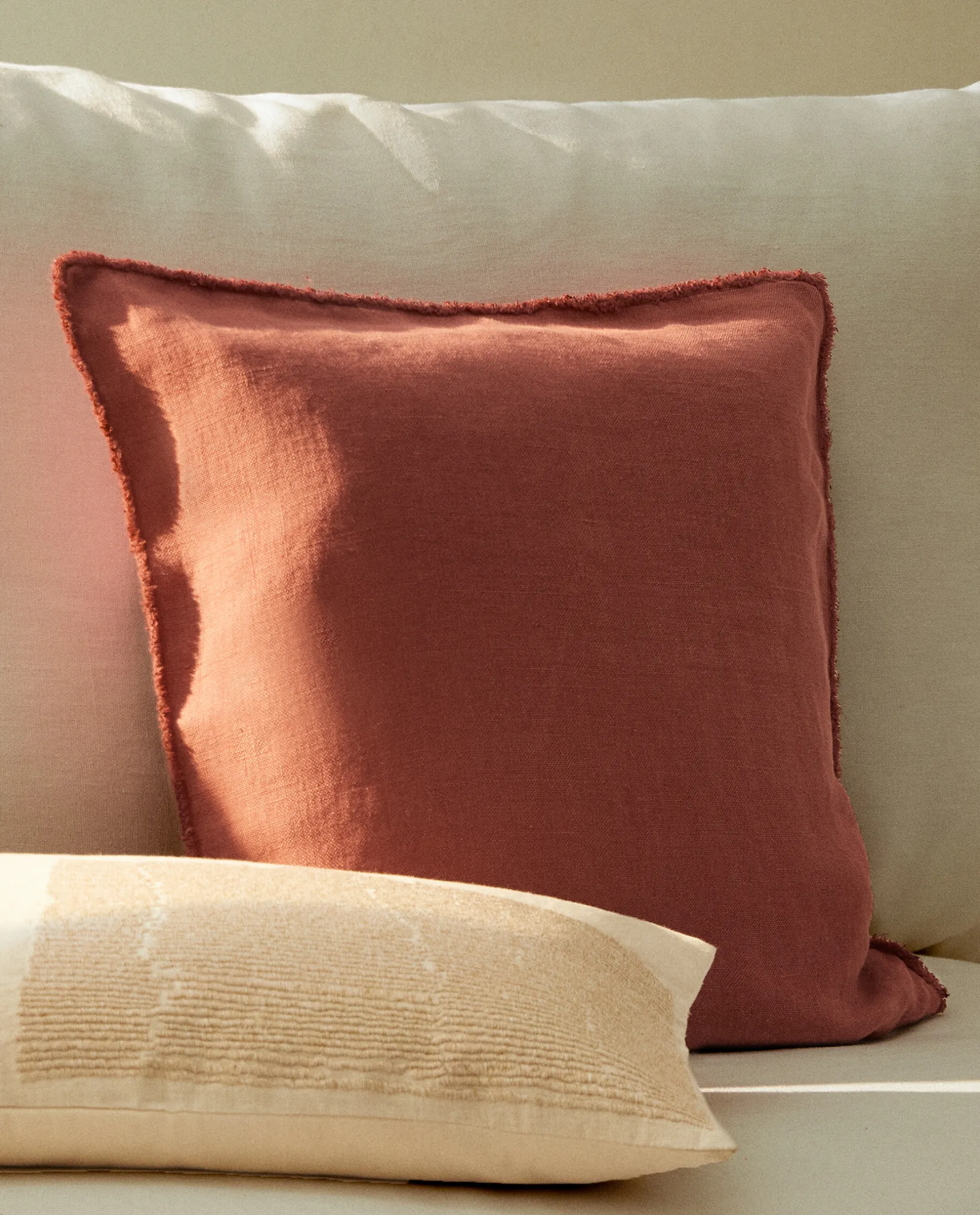 ZARA Home Linen Throw Pillow Cover