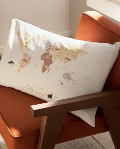 ZARA Home Map Pillowcase