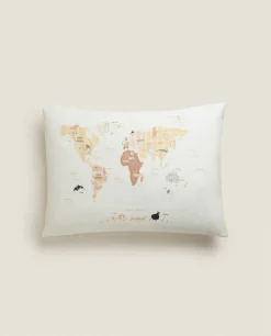 ZARA Home Map Pillowcase
