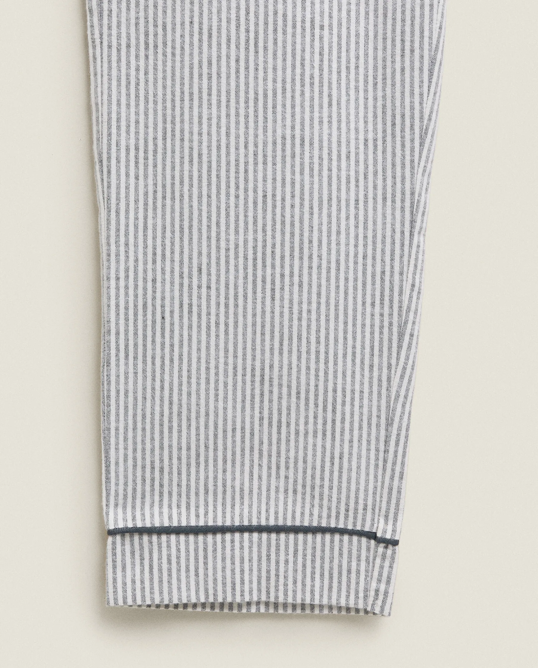 ZARA Home Men'S Striped Flannel Pyjama Bottoms