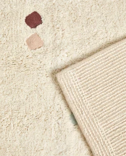 ZARA Home Multicolored Embroidered Check Rug