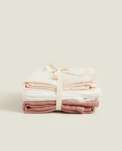ZARA Home Multicolored Muslin Cloths (Pack Of 3)
