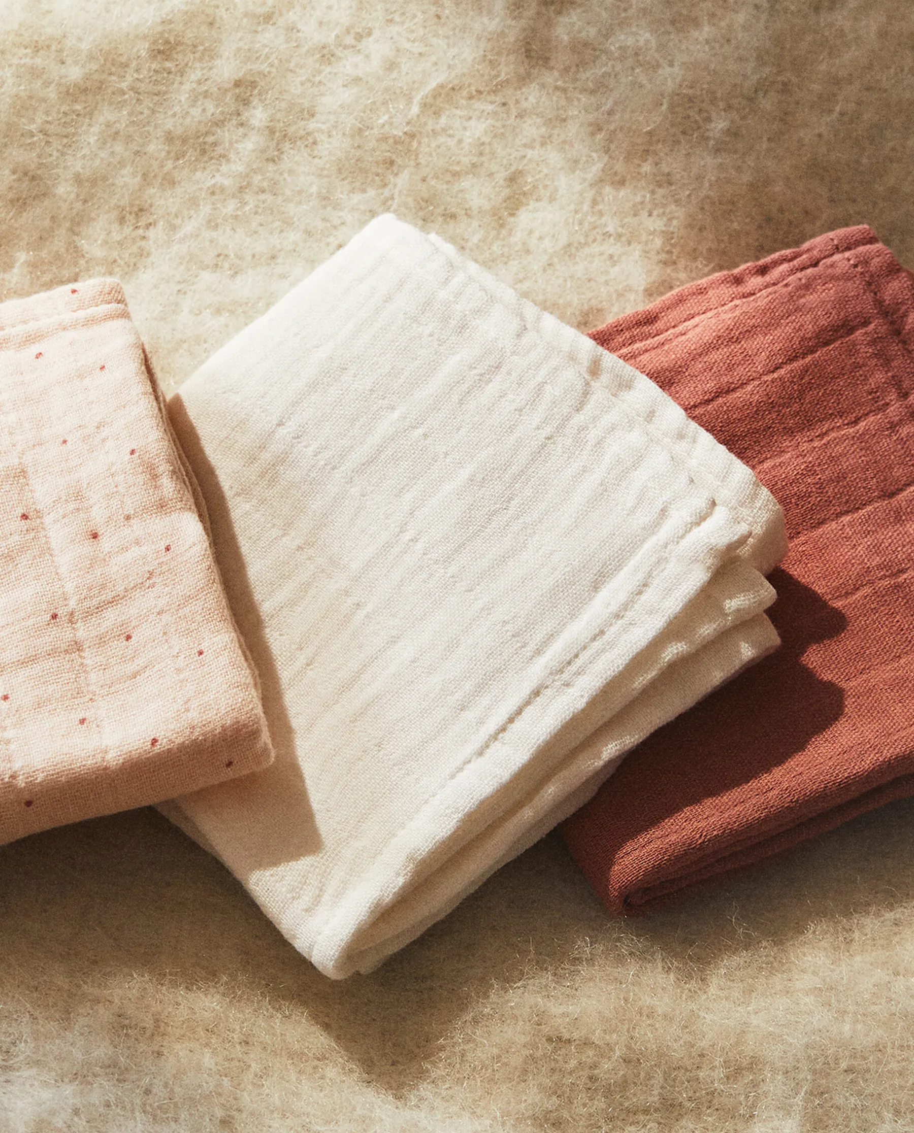 ZARA Home Multicolored Muslin Cloths (Pack Of 3)