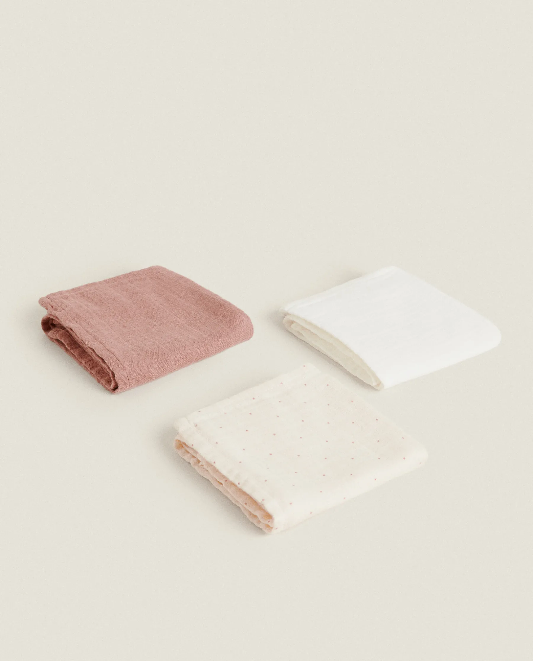 ZARA Home Multicolored Muslin Cloths (Pack Of 3)