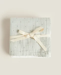 ZARA Home Multicolored Muslin Cloths (Pack Of 3)