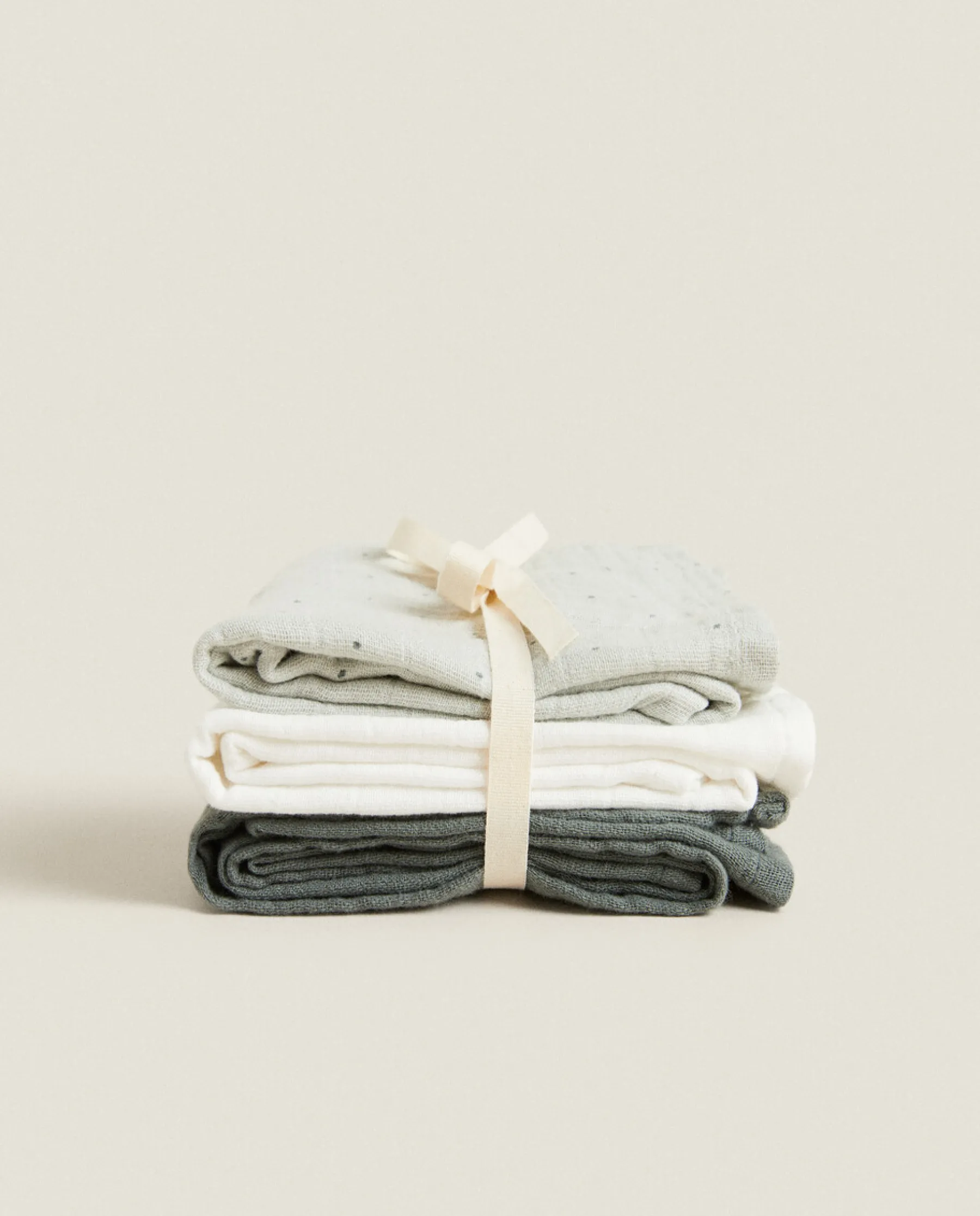 ZARA Home Multicolored Muslin Cloths (Pack Of 3)