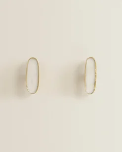 ZARA Home Oval Marble Door Knob (Pack Of 2)