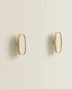 ZARA Home Oval Marble Door Knob (Pack Of 2)