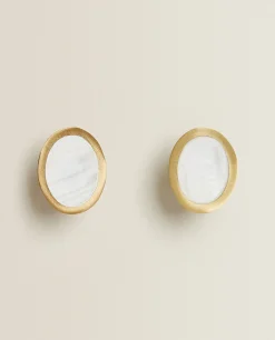 ZARA Home Oval Mother-Of-Pearl Door Knob (Pack Of 2)