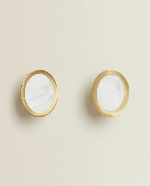 ZARA Home Oval Mother-Of-Pearl Door Knob (Pack Of 2)