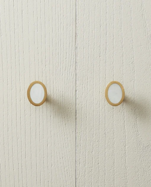 ZARA Home Oval Mother-Of-Pearl Door Knob (Pack Of 2)