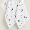 ZARA Home Pack Of Cotton Cloths With Skiers