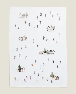 ZARA Home Pack Of Cotton Cloths With Skiers