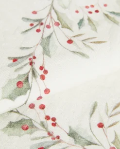 ZARA Home Pack Of Jacquard Cotton Napkins With Christmas Holly