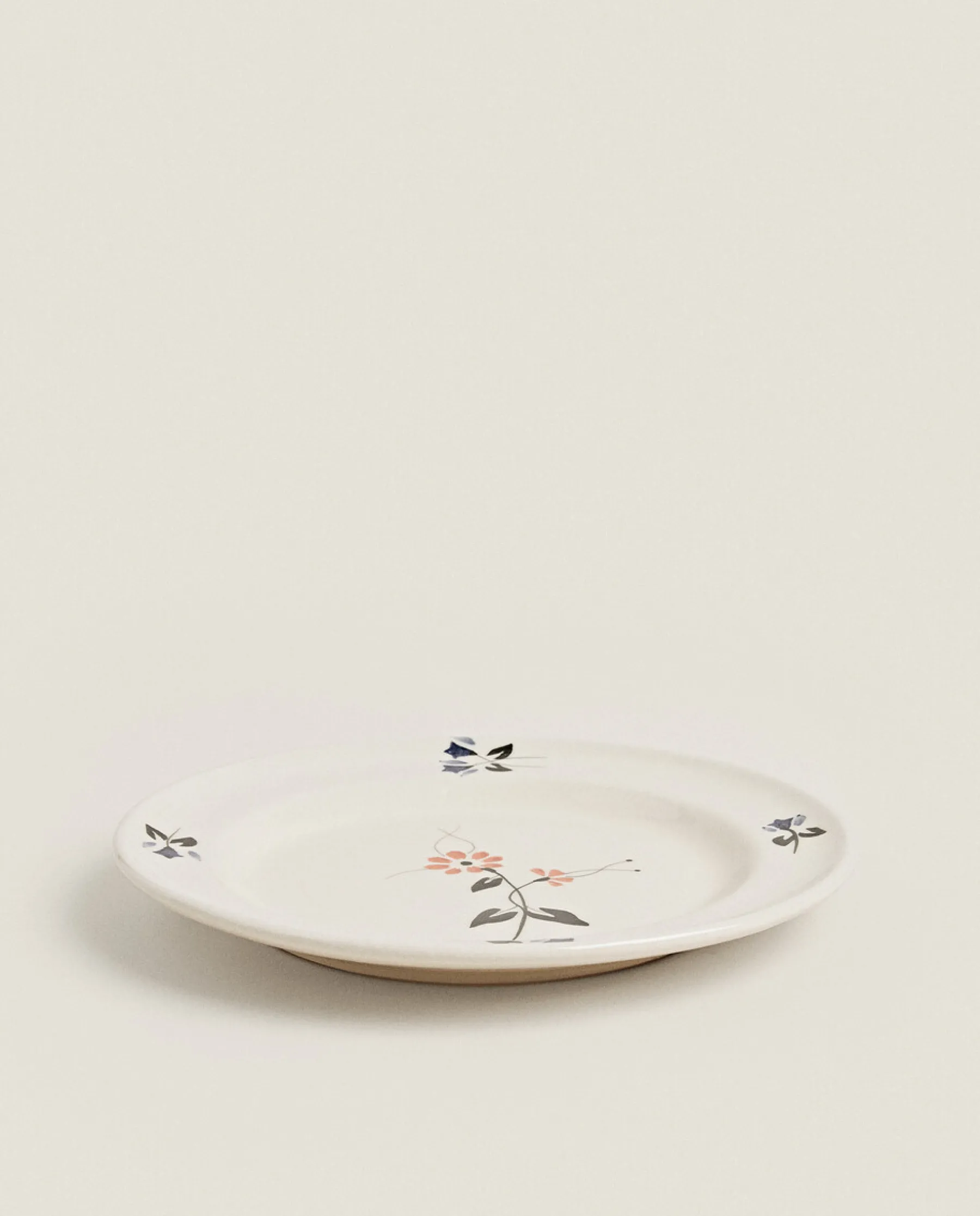 ZARA Home Painted Floral Dinner Plate