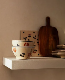 ZARA Home Painted Flower Bowl
