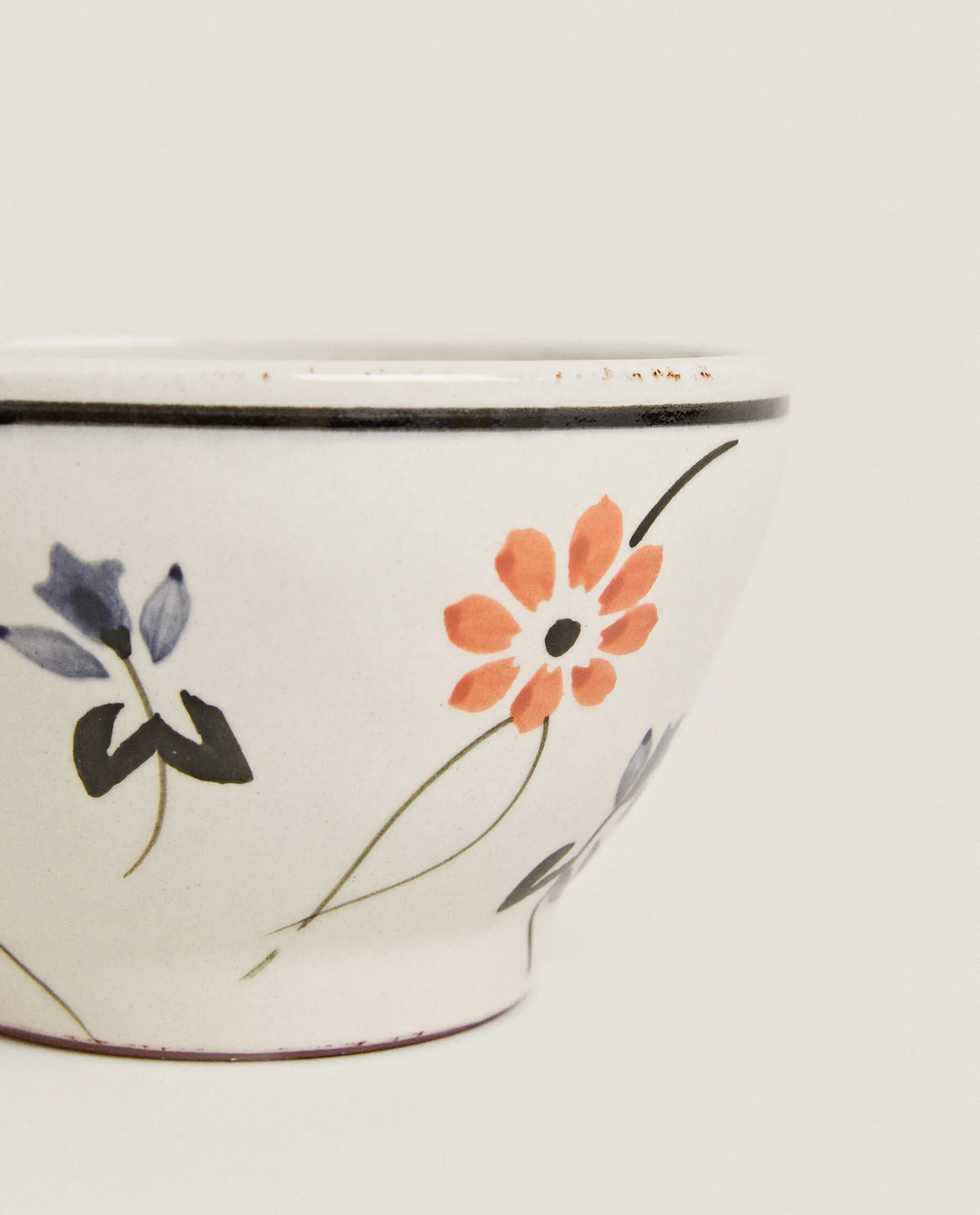 ZARA Home Painted Flower Bowl