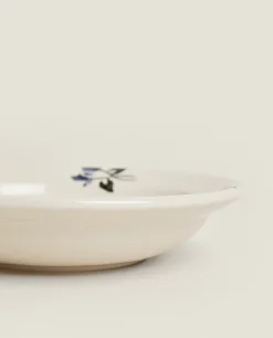 ZARA Home Painted Flower Soup Plate