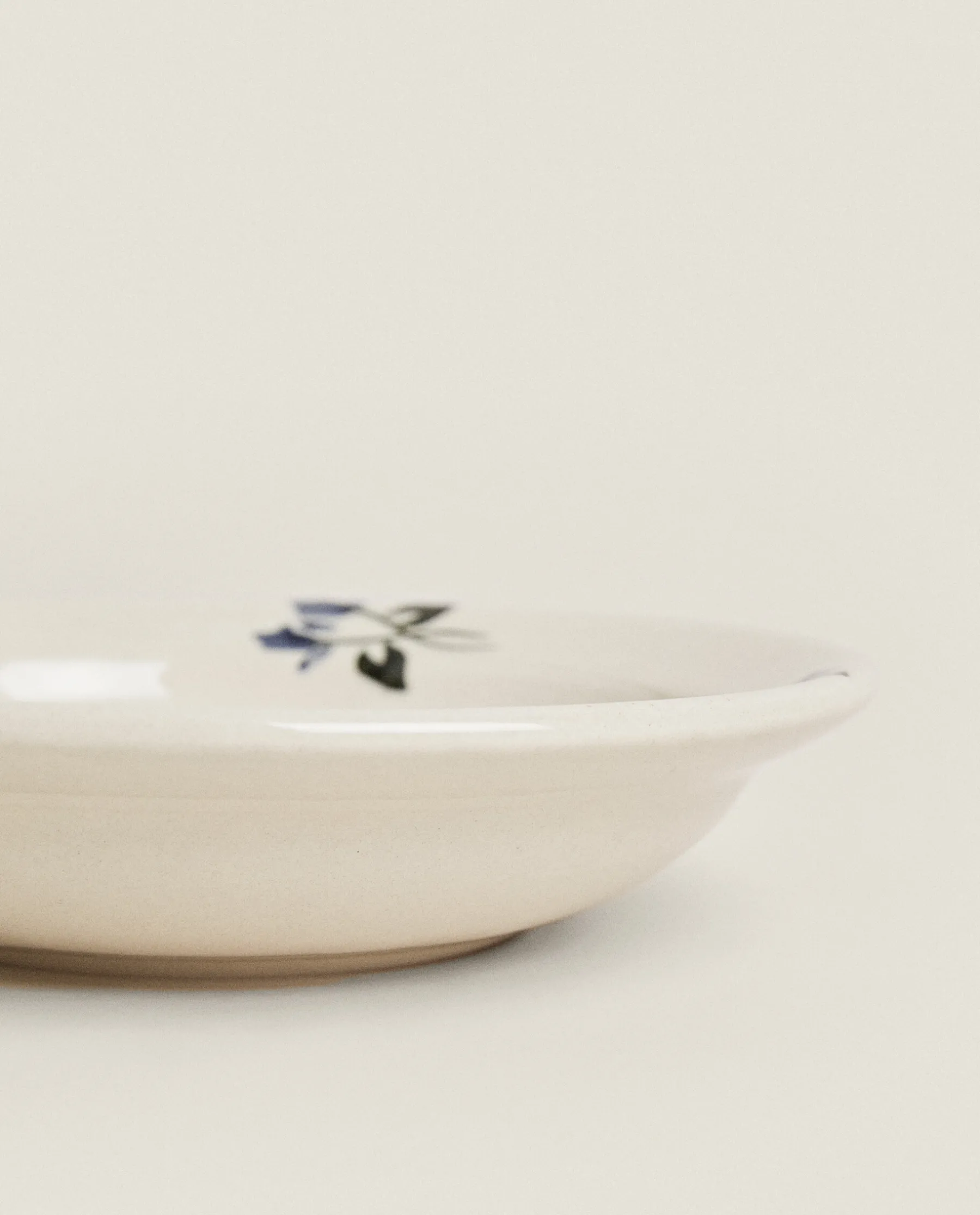 ZARA Home Painted Flower Soup Plate