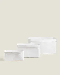 ZARA Home Paper-Design Organizer Basket