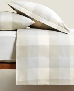 ZARA Home Plaid Flannel Duvet Cover