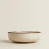 ZARA Home Porcelain Bowl With Antique Finish Rim