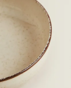 ZARA Home Porcelain Bowl With Antique Finish Rim