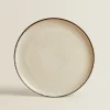 ZARA Home Porcelain Dinner Plate With Antique Finish Rim
