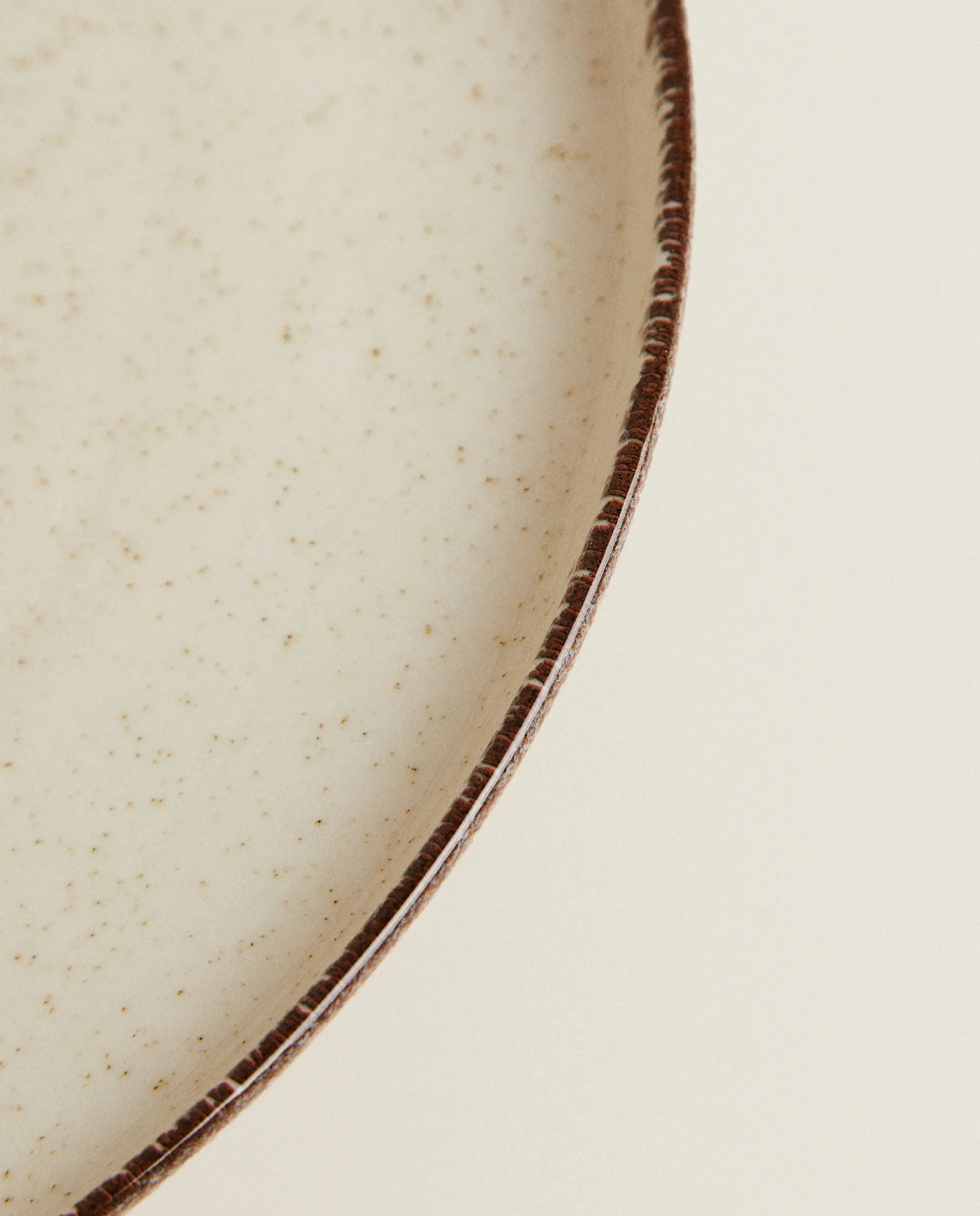 ZARA Home Porcelain Dinner Plate With Antique Finish Rim