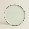 ZARA Home Porcelain Dinner Plate With Antique Finish Rim